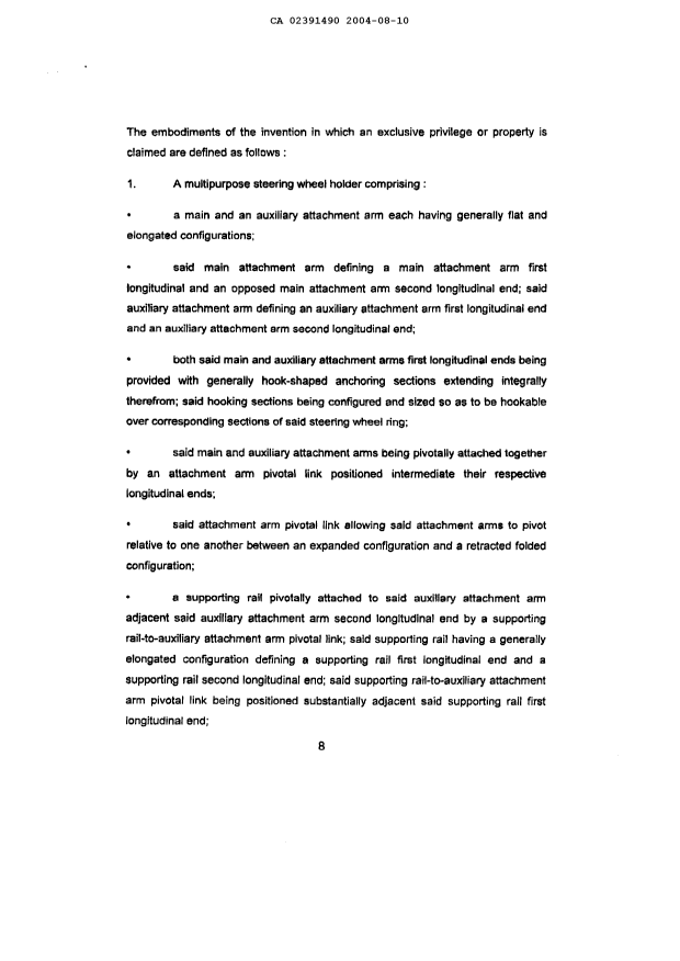 Document de brevet canadien 2391490. Poursuite-Amendment 20040810. Image 11 de 12