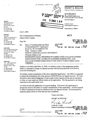 Canadian Patent Document 2392041. Prosecution-Amendment 20020705. Image 1 of 1