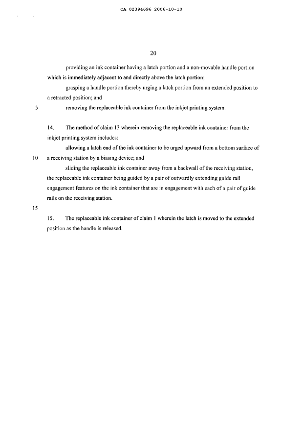 Document de brevet canadien 2394696. Revendications 20061010. Image 3 de 3