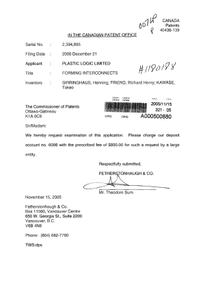 Document de brevet canadien 2394895. Poursuite-Amendment 20051115. Image 1 de 1