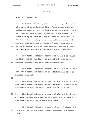 Document de brevet canadien 2394897. Revendications 20020625. Image 1 de 5