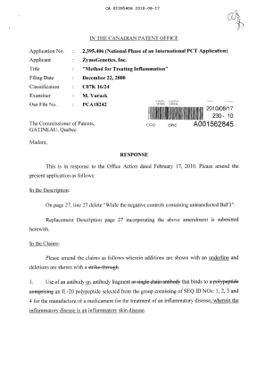 Document de brevet canadien 2395406. Poursuite-Amendment 20100817. Image 1 de 21