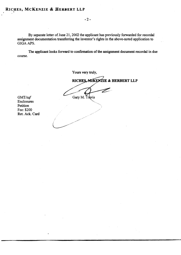 Document de brevet canadien 2395538. Cession 20021030. Image 2 de 2