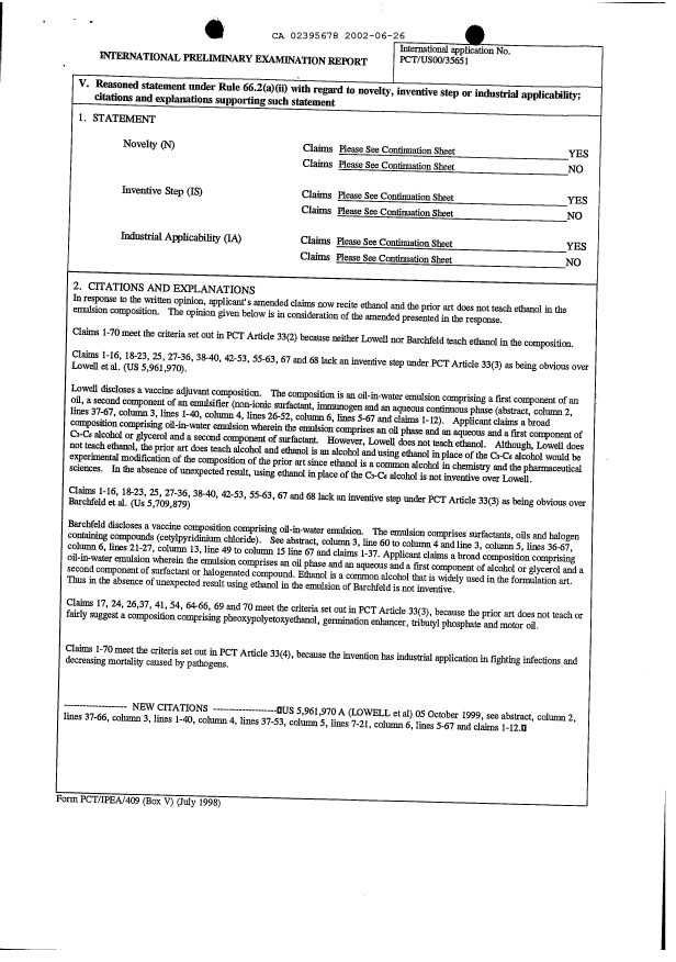 Document de brevet canadien 2395678. PCT 20011226. Image 3 de 13