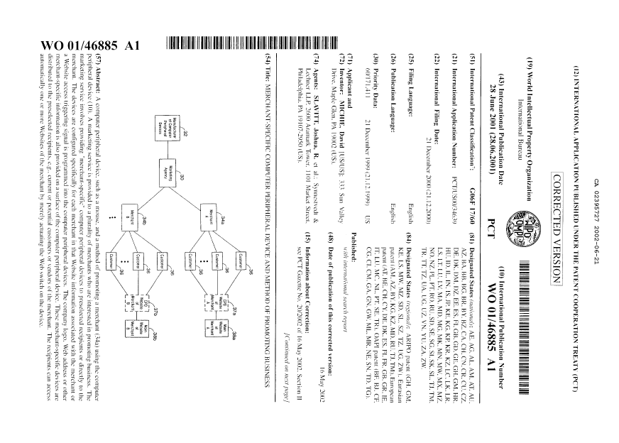 Document de brevet canadien 2395727. Abrégé 20020621. Image 1 de 2