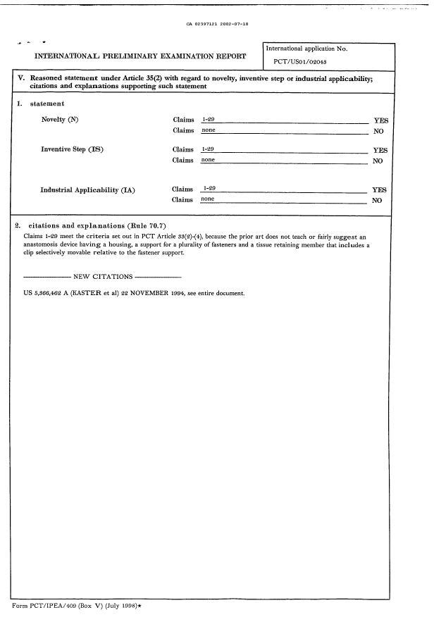 Document de brevet canadien 2397121. PCT 20020718. Image 3 de 3