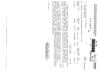 Document de brevet canadien 2397224. Taxes 20031118. Image 1 de 1