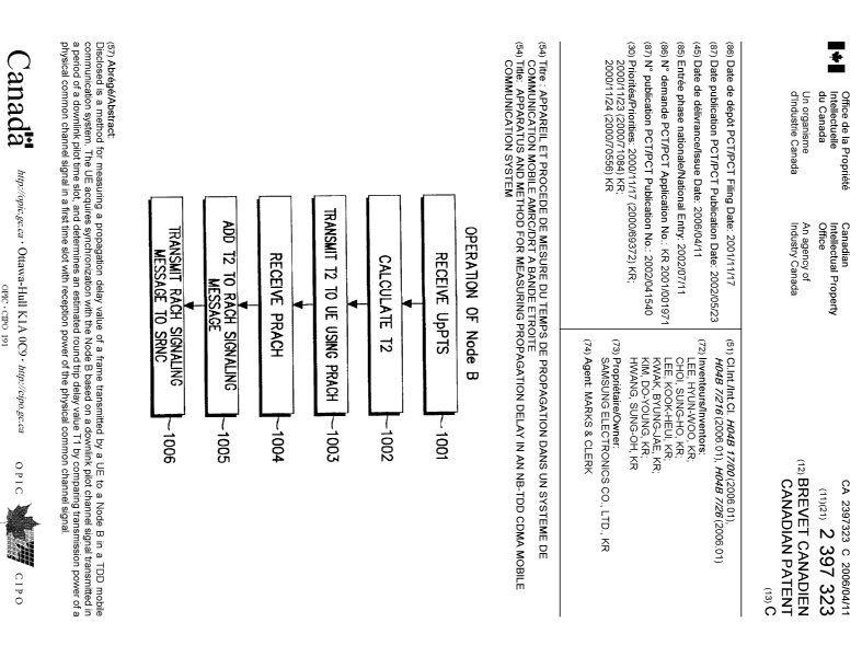 Document de brevet canadien 2397323. Page couverture 20060317. Image 1 de 1