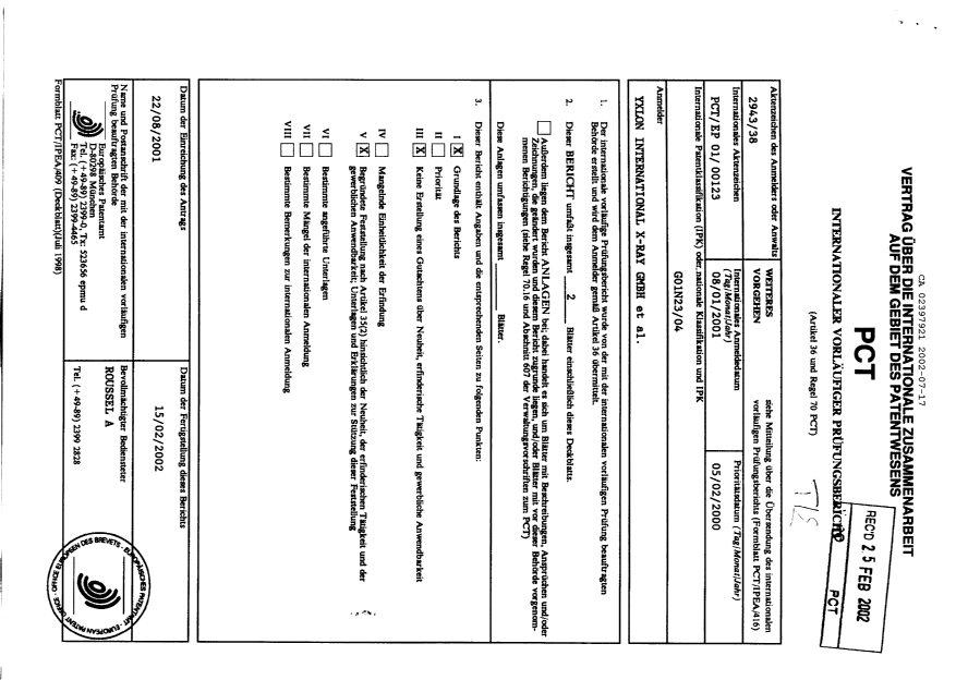 Document de brevet canadien 2397921. PCT 20011217. Image 1 de 7