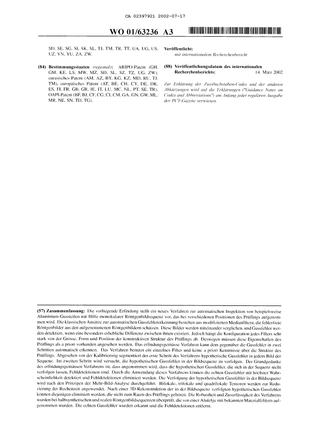 Document de brevet canadien 2397921. PCT 20011217. Image 7 de 7