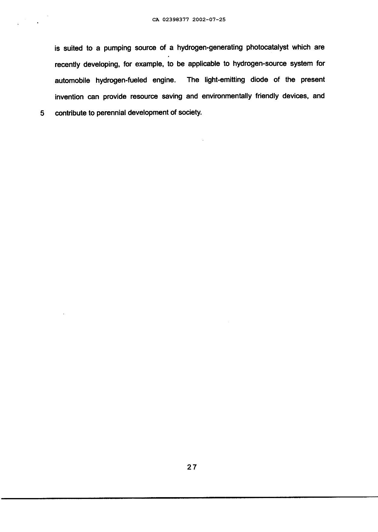 Canadian Patent Document 2398377. Description 20050411. Image 28 of 28