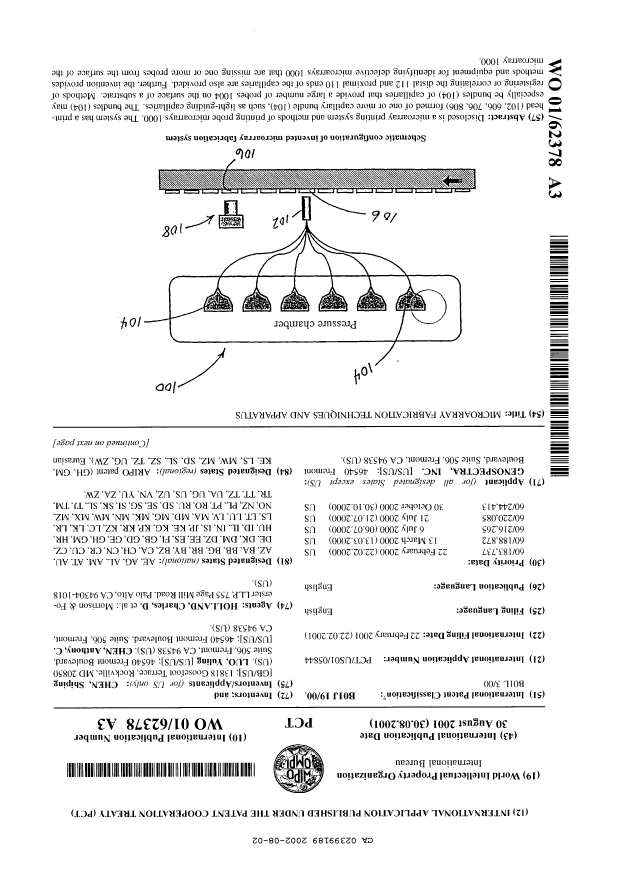 Canadian Patent Document 2399189. Abstract 20020802. Image 1 of 2