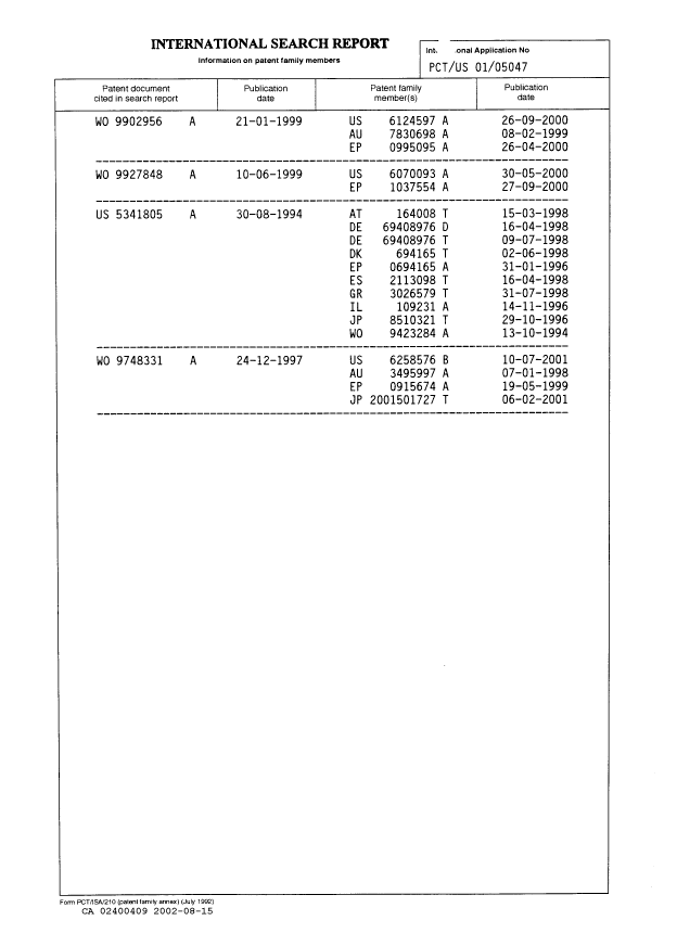 Document de brevet canadien 2400409. PCT 20020815. Image 8 de 8