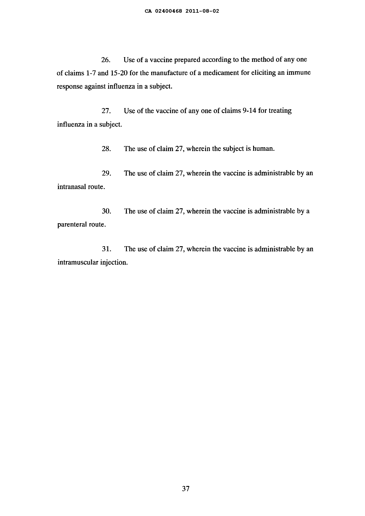 Document de brevet canadien 2400468. Revendications 20101202. Image 4 de 4