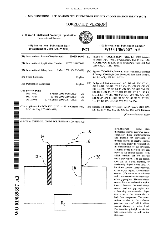 Document de brevet canadien 2401810. PCT 20020829. Image 2 de 4