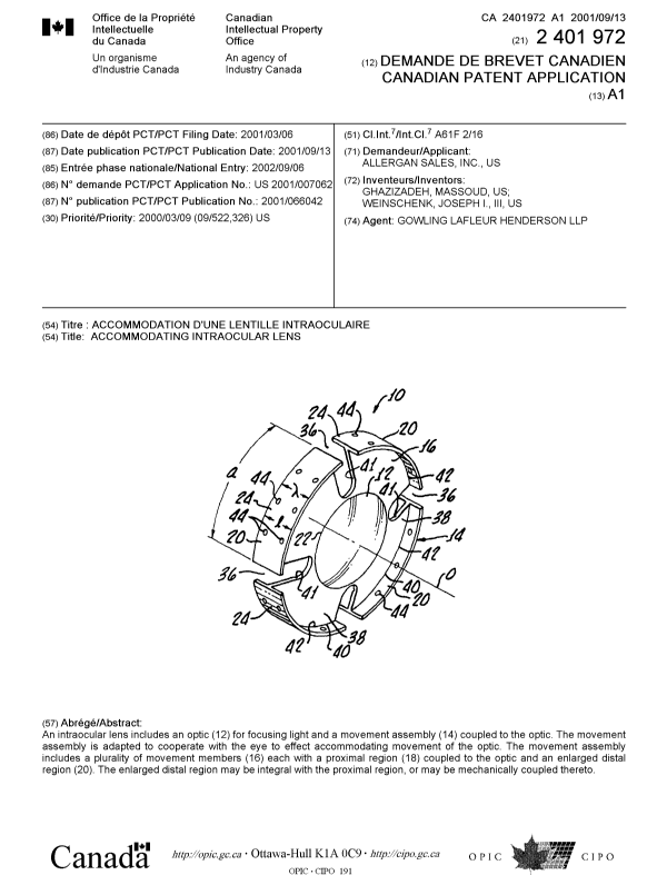 Document de brevet canadien 2401972. Page couverture 20030109. Image 1 de 1