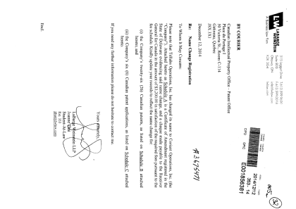 Canadian Patent Document 2402242. Assignment 20141212. Image 1 of 7