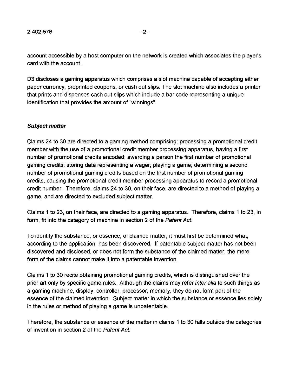 Canadian Patent Document 2402576. Prosecution-Amendment 20100329. Image 2 of 5