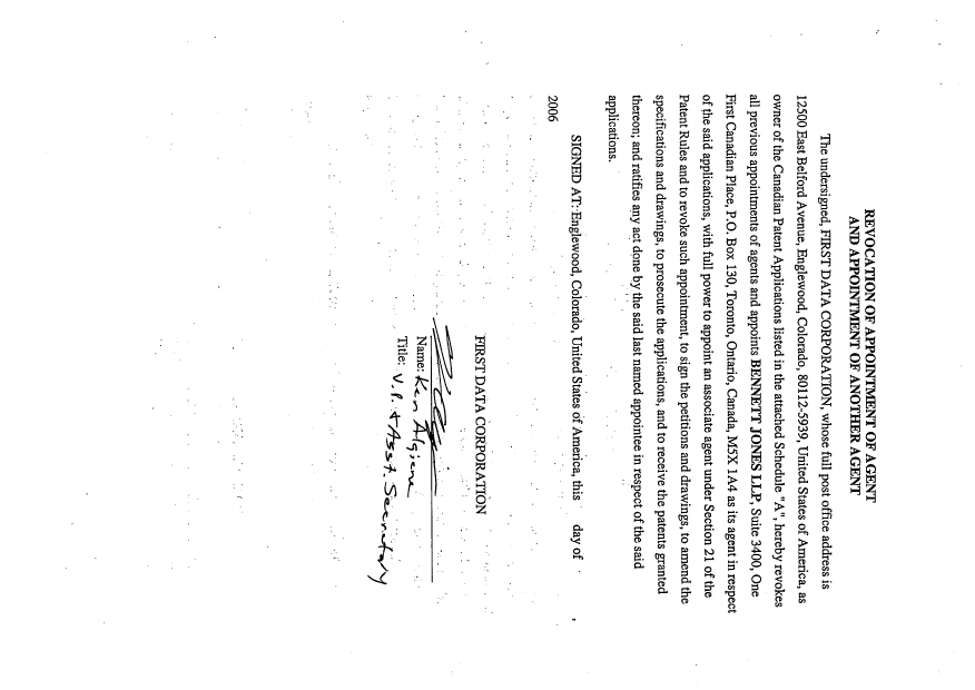 Document de brevet canadien 2403176. Correspondance 20060322. Image 2 de 4