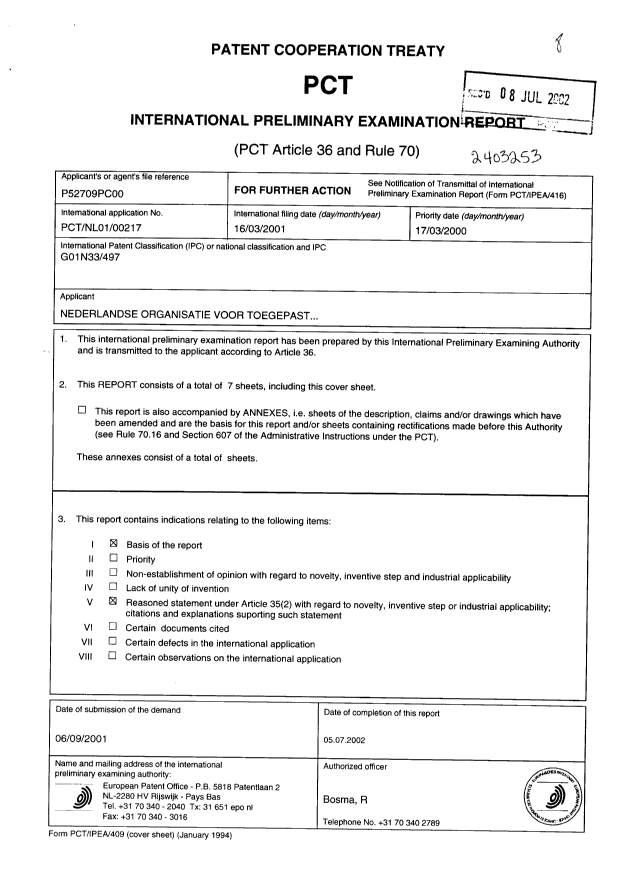 Document de brevet canadien 2403253. PCT 20020918. Image 1 de 7