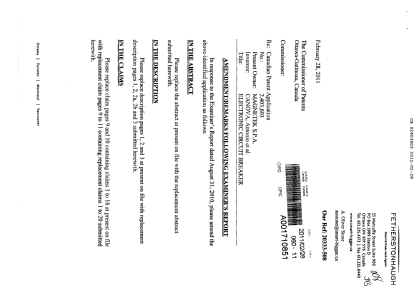 Canadian Patent Document 2403603. Prosecution-Amendment 20110228. Image 1 of 13