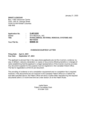 Document de brevet canadien 2403925. Correspondance 20030116. Image 1 de 1