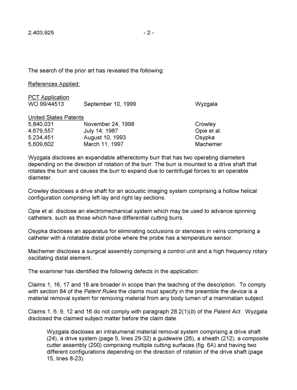 Document de brevet canadien 2403925. Poursuite-Amendment 20050329. Image 2 de 4