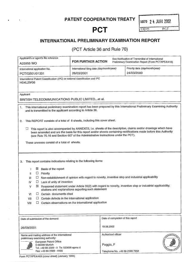 Document de brevet canadien 2403978. PCT 20020924. Image 1 de 6