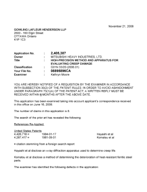 Canadian Patent Document 2405387. Prosecution-Amendment 20081121. Image 1 of 3