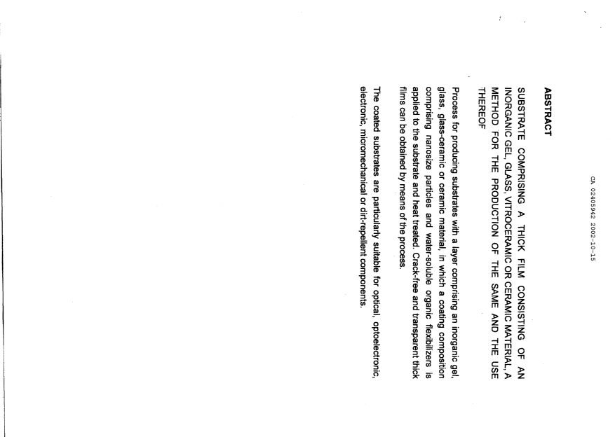 Document de brevet canadien 2405942. Abrégé 20021015. Image 1 de 1