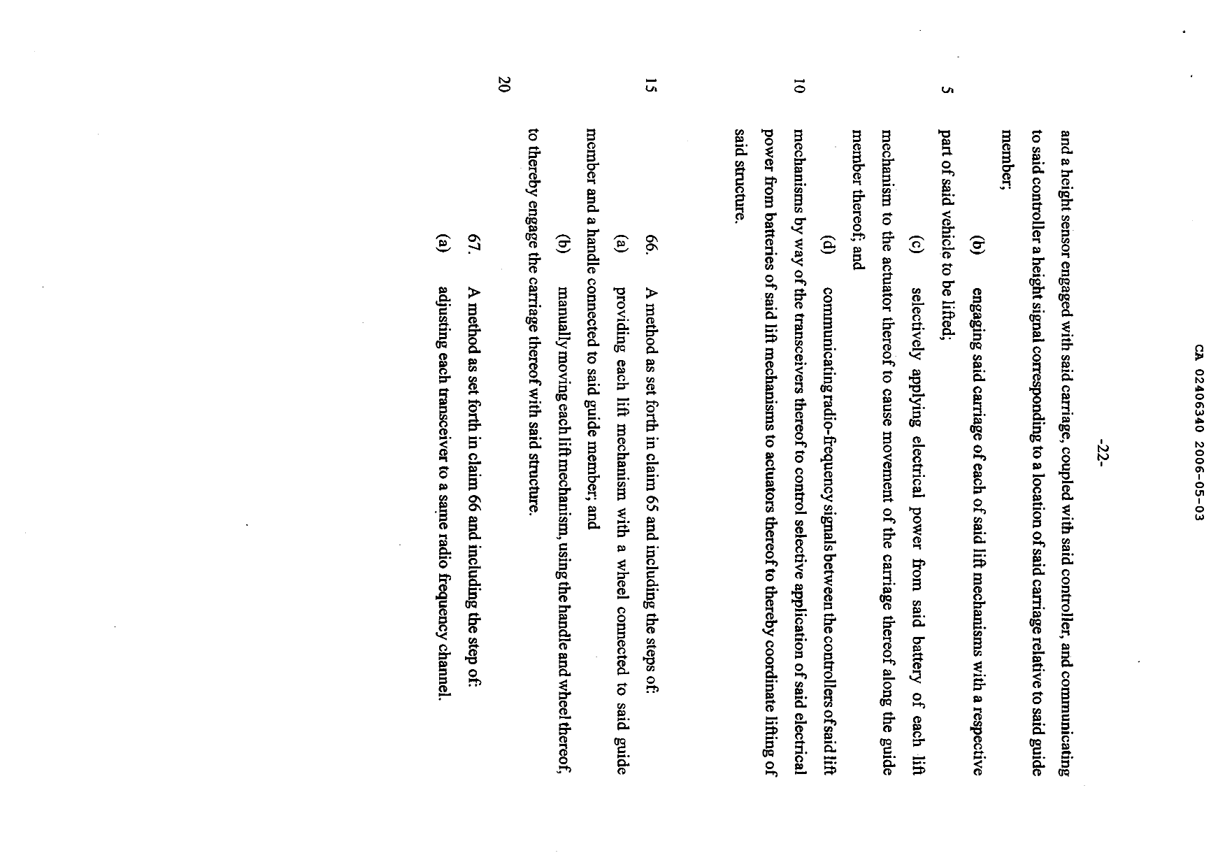 Document de brevet canadien 2406340. Revendications 20051203. Image 11 de 11