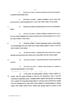 Document de brevet canadien 2406340. Revendications 20051214. Image 2 de 11