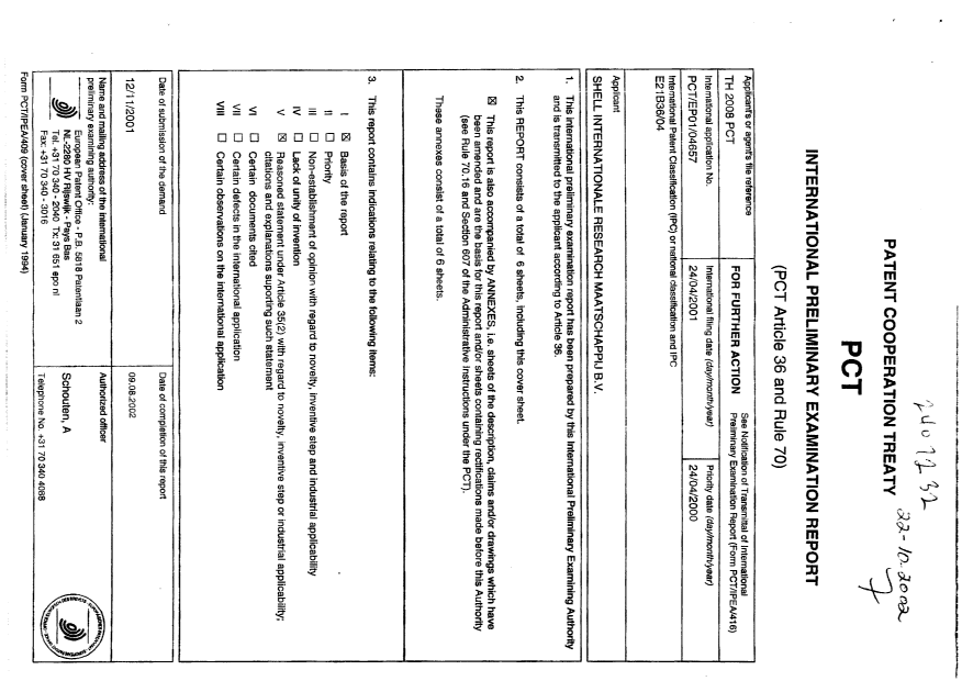 Document de brevet canadien 2407232. PCT 20021022. Image 1 de 6