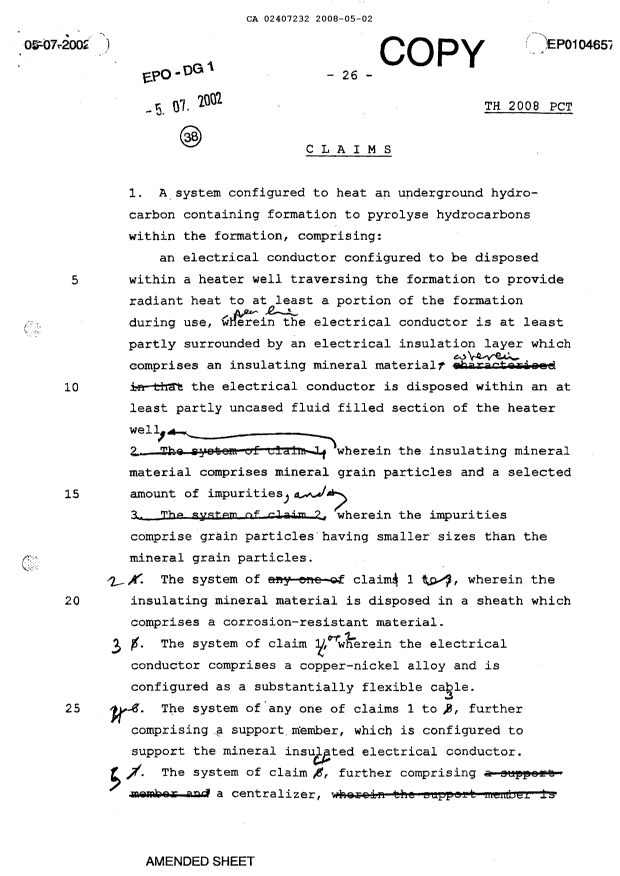 Canadian Patent Document 2407232. Prosecution-Amendment 20080502. Image 3 of 11