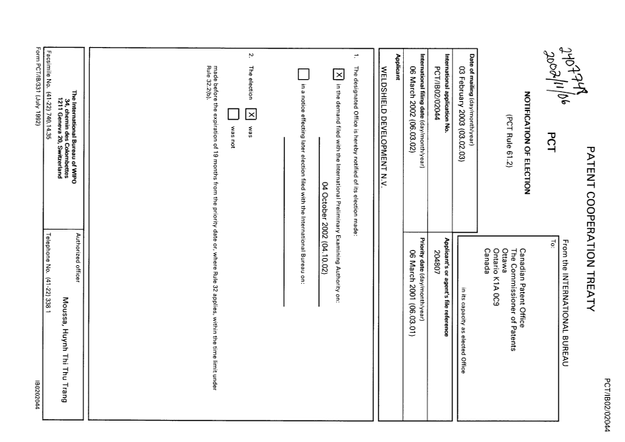 Document de brevet canadien 2407748. PCT 20021106. Image 1 de 1