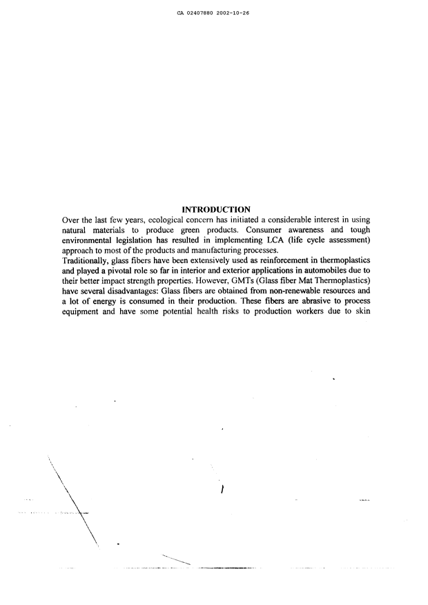 Canadian Patent Document 2407880. Description 20021026. Image 1 of 3
