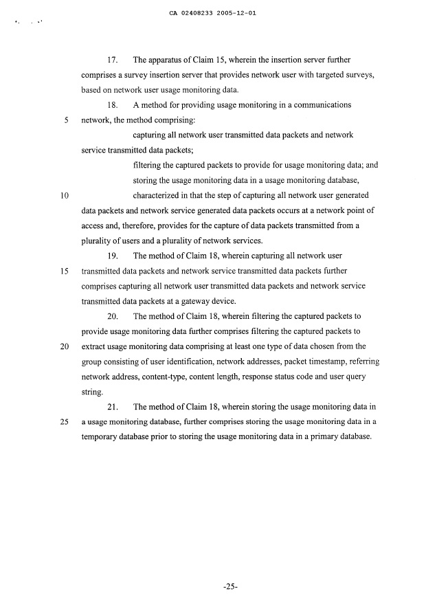 Canadian Patent Document 2408233. Prosecution-Amendment 20051201. Image 9 of 9