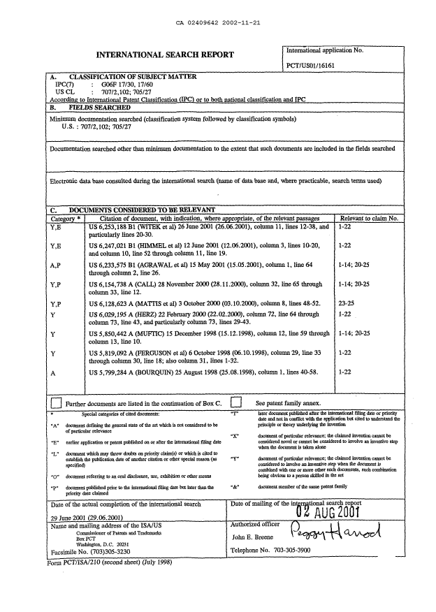 Document de brevet canadien 2409642. PCT 20021121. Image 7 de 7