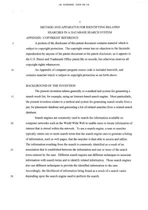 Document de brevet canadien 2409642. Description 20100812. Image 1 de 60