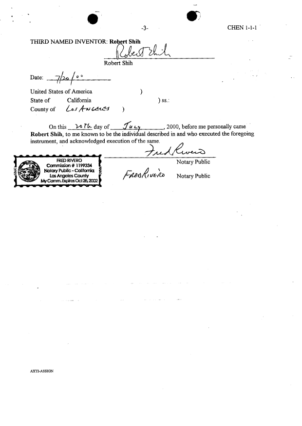 Document de brevet canadien 2412421. Cession 20031210. Image 4 de 4