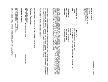 Document de brevet canadien 2413072. Poursuite-Amendment 20101221. Image 1 de 4