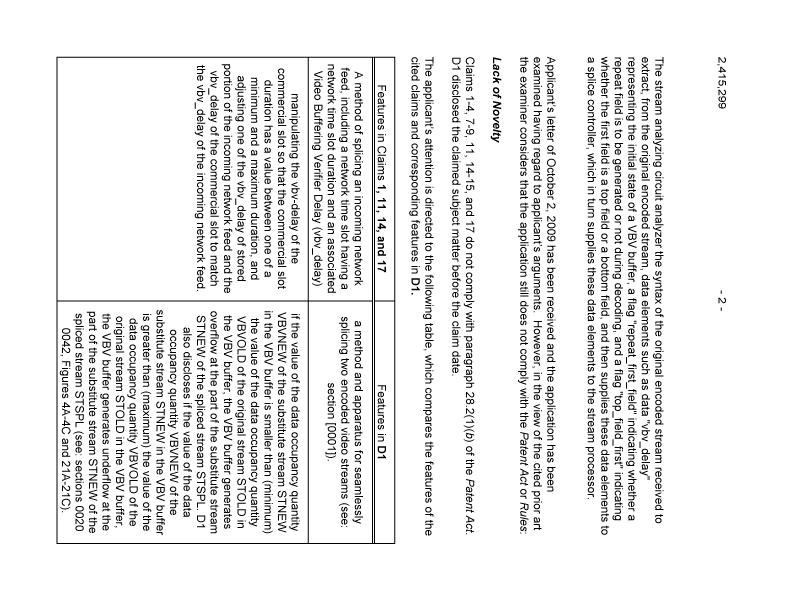 Canadian Patent Document 2415299. Prosecution-Amendment 20100720. Image 2 of 4