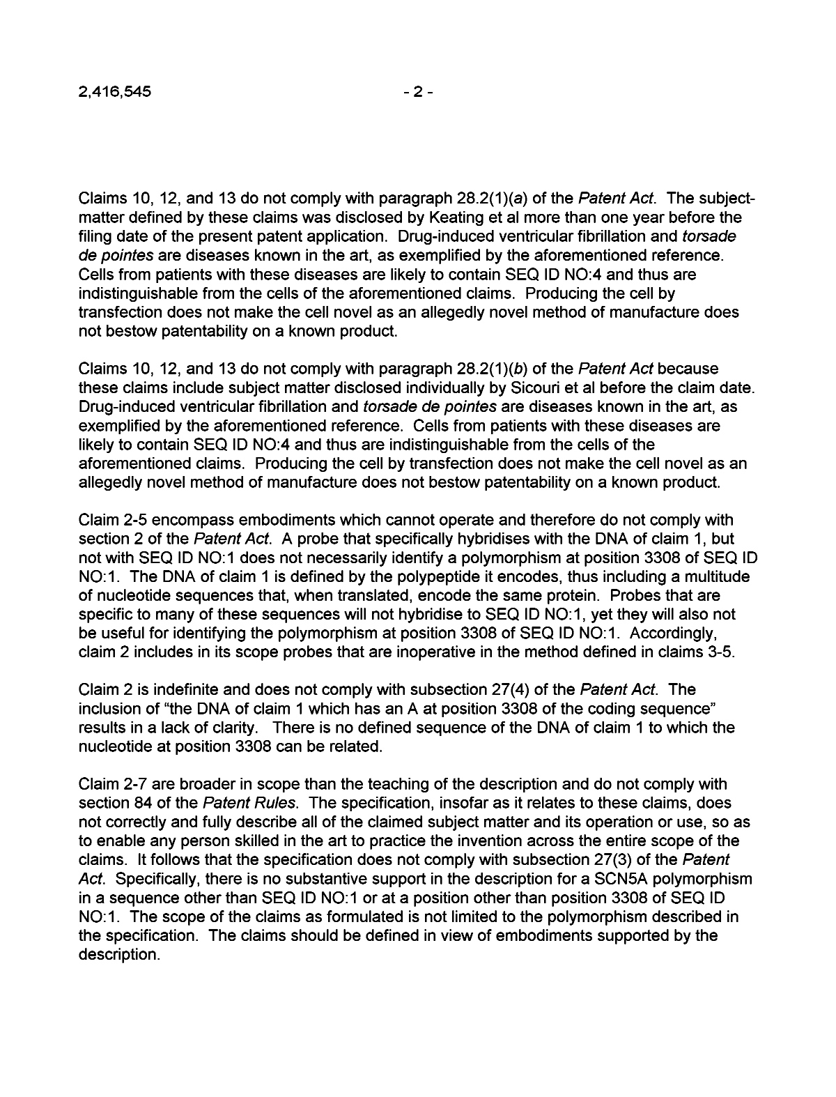 Document de brevet canadien 2416545. Poursuite-Amendment 20101201. Image 2 de 3