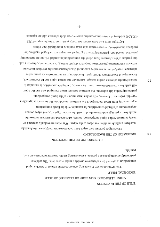 Canadian Patent Document 2417702. Description 20050923. Image 1 of 21