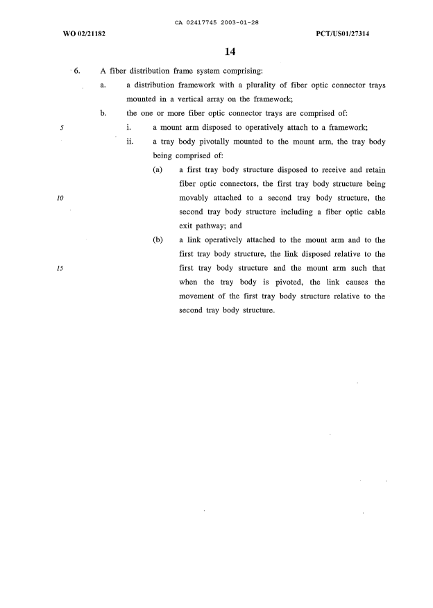 Document de brevet canadien 2417745. Revendications 20030128. Image 2 de 9