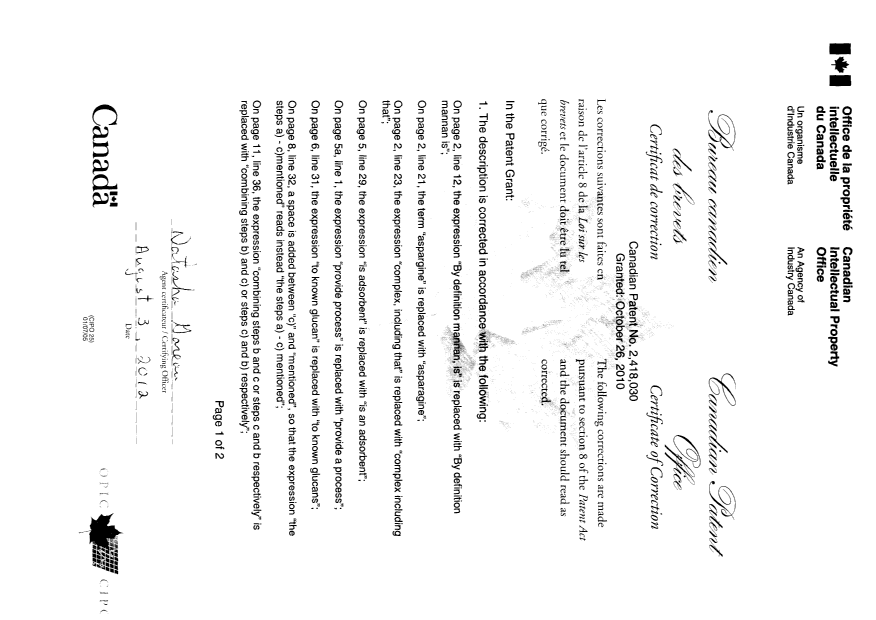 Canadian Patent Document 2418030. Prosecution-Amendment 20120803. Image 2 of 3