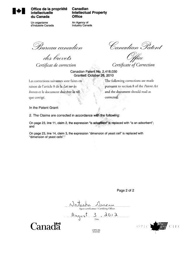 Canadian Patent Document 2418030. Prosecution-Amendment 20120803. Image 3 of 3