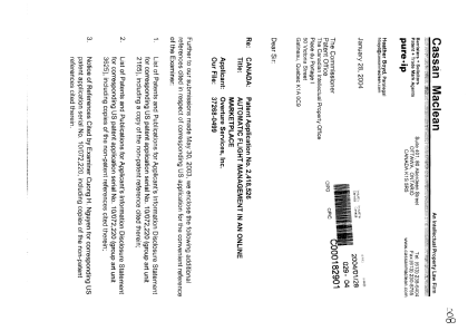 Canadian Patent Document 2418526. Prosecution-Amendment 20040128. Image 1 of 2