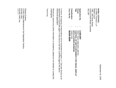 Canadian Patent Document 2420081. Correspondence 20050930. Image 1 of 1