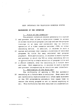 Document de brevet canadien 2420426. Description 20040205. Image 1 de 31